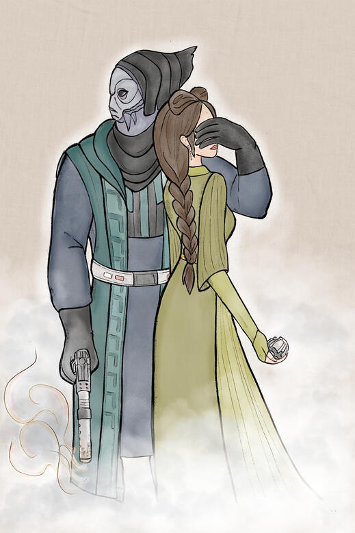 Power Couple; the symbolism of Bolgan covering Brienne's eyes as she becomes complicit in his world of crime.