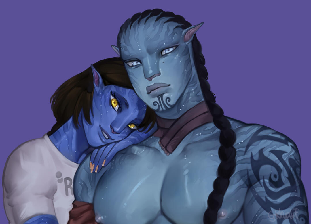 An earlier piece of Bri and San'tos (@badtrigger) before we made some design changes; ©cj-k