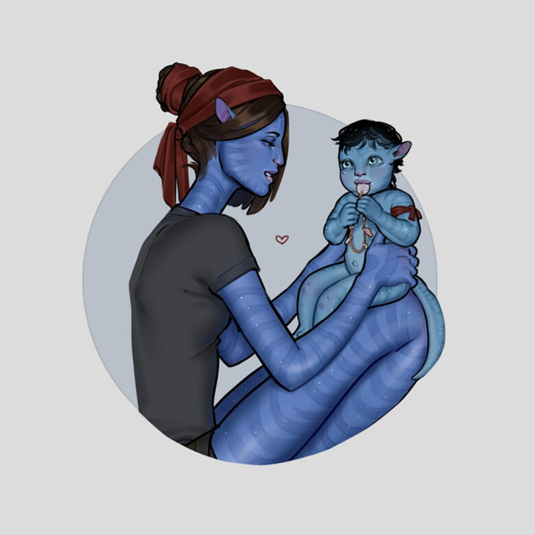 Bri adoring motherhood with her baby Mon'te; ©zaffyrr