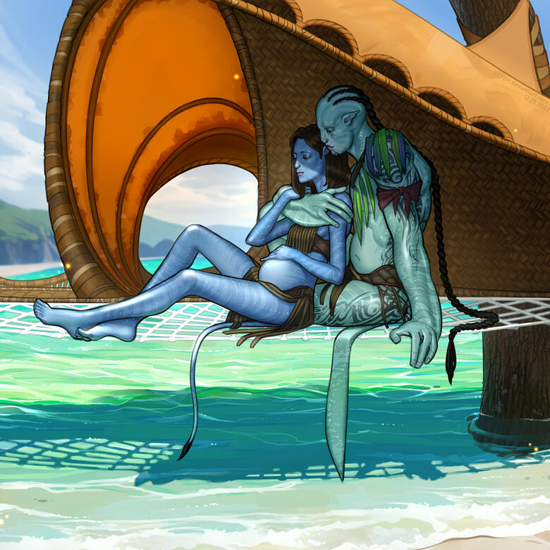 San'tos (@badtrigger) and Bri relax in a Marui; ©zaffyrr