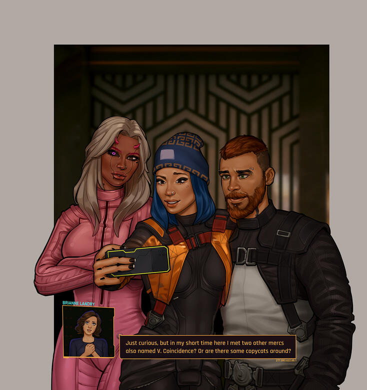 Valheri (@valheri), Viv (@mercysought), and Vince (@psychescape); ©zaffyrr