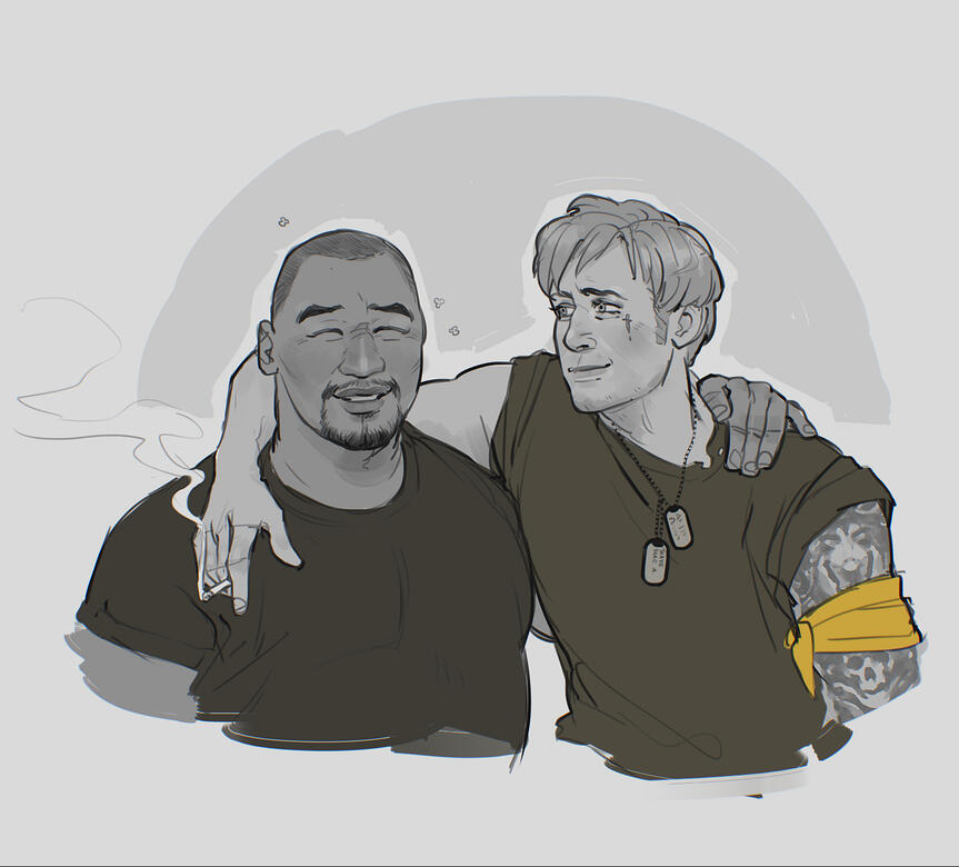 Gansukh Batbayar (oc) and best buddy, Mac Mays (@badtrigger); ©zaffyrr